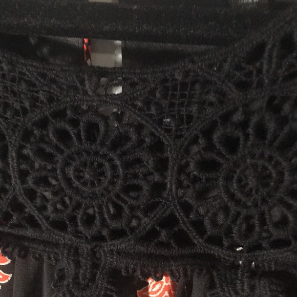 As U Wish beautiful black lace front sleeveless lined sheath midi dress size M - Picture 2 of 9